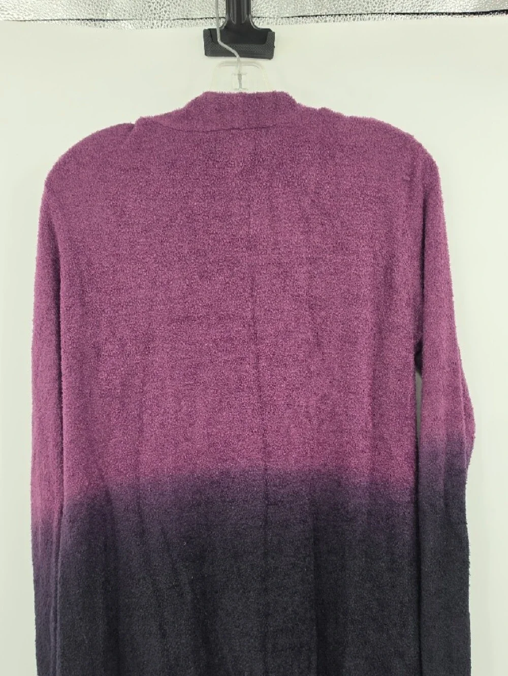 Barefoot Dreams Purple to Black Ombre Plush Open-Front Cardigan Size L/XL